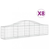 Cumpara ieftin Cosuri gabion arcuite 8 buc, 200x30x40/60 cm, fier galvanizat