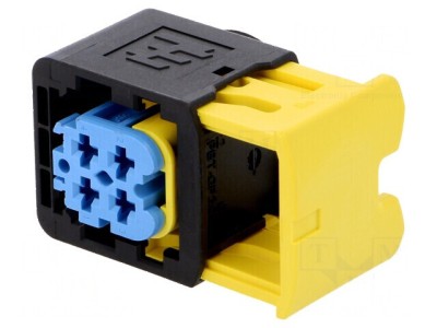Conector automotive mufa mamă pe cablu PIN 4 albastră IP67 foto