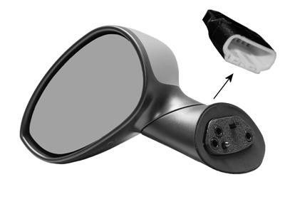 Oglinda exterioara Fiat 500 (312) 03.2007- partea stanga View Max crom convex reglare electrica cu incalzire