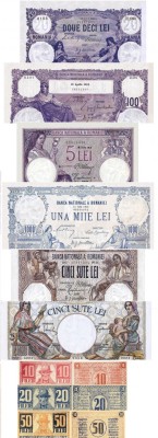 Romania 10 -1 000 lei 1910 -1930 - Reproduceri foto