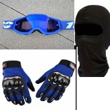 Cumpara ieftin Set accesorii moto -off road-atv-bicicleta-tricicleta:Ochelari,manusi si cagula, set Marime XL