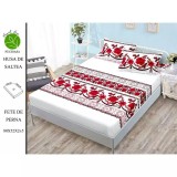 Cumpara ieftin Husa De Pat Cu Elastic Model Traditional + 2 Fete De Perna Pentru Pat Dublu - SIPRG-231