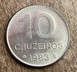 C50 - Moneda foarte veche - Brazilia - 10 cruzeiros - 1983