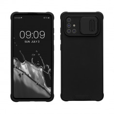 Husa kwmobile pentru Samsung Galaxy A71, Plastic, Negru, 58686.01