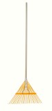 Grebla Gazon Flexibila Metal 580mm x 1700mm GARDENEST, 24 Dinti, Maner Lemn Lustruit, Otel Carbon, Profesionala
