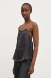 HUGO top femei, culoarea negru, neted, 50536436
