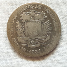 Moneda 2 bolivares 1935 Venezuela argint