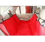 Husa Auto Protectie Bancheta Animale, Impermeabila, Universala, Rosu/Negru, Transport Caini, Pisici, Anti-Noroi, Portbagaj 135x135cm