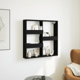 VidaXL Dulap de perete, negru, 80x15x80 cm, lemn prelucrat