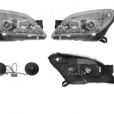 Set faruri tuning Opel Astra H 10.2003-04.2007 BestAutoVest fata stanga+dreapta daytime running light H1+H1 manual , transparent-silver