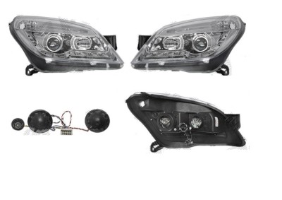 Set faruri tuning Opel Astra H 10.2003-04.2007 BestAutoVest fata stanga+dreapta daytime running light H1+H1 manual , transparent-silver foto