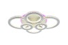 Lustra LED 238W, 6 cercuri diamante, alb + crom, telecomanda, 4320lm, lumina calda/rece + RGB
