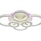 Lustra LED 238W, 6 cercuri diamante, alb + crom, telecomanda, 4320lm, lumina calda/rece + RGB