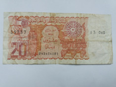 Algeria 20 dinari 1983 foto