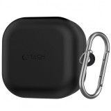 Husa Tech-Protect Silicone Hook pentru Samsung Galaxy Buds4 / Buds4 Pro, Neagra