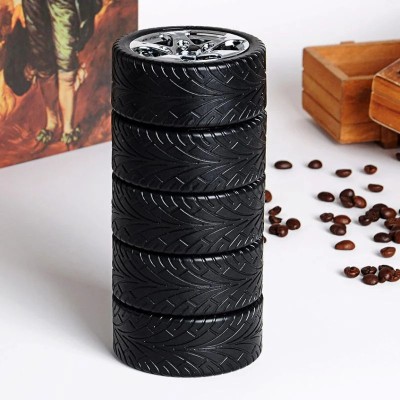Termos auto cu design anvelope, termos 300 ml otel inoxidabil 304, accesorii pentru soferi si pasionati de masini, negru foto