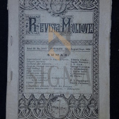 NECULAI V. ADAM, REVISTA MOLDOVEI, ANUL IV, Numerele: 3; 4 si 5, 1924, Botosani