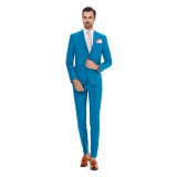 Costum barbati turcoaz slim CT001, 46