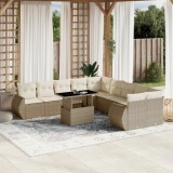 Gossi set canapele de gradina cu perne, 11 piese, bej, poliratan