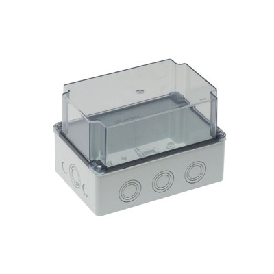 Doza ramificatie dreptunghiulara din plastic ABS 210x140x140mm transparenta IP67 IK06 adanca foto