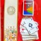 G471-I-Pereche Carti de joc vechi PLAYBOY PIATNIK VIENNA Austria-Editie Speciala-Olympic Gold Limited edition carton plastefiat completa+1 incomplet.