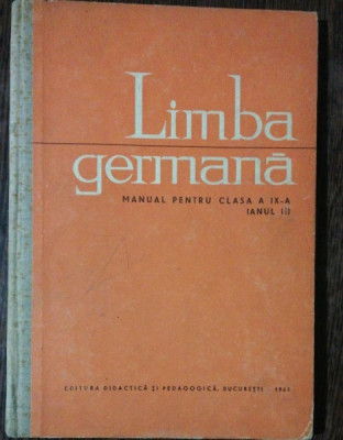 LIMBA GERMANA -MANUAL PENTRU CLASA A IX-A foto