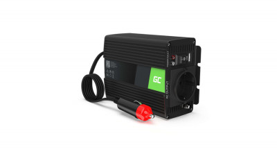 Green Cell Invertor de putere auto de la 12V la 230V (amplificator de tensiune) 150W / 300W cu undă sinusoidală pură foto