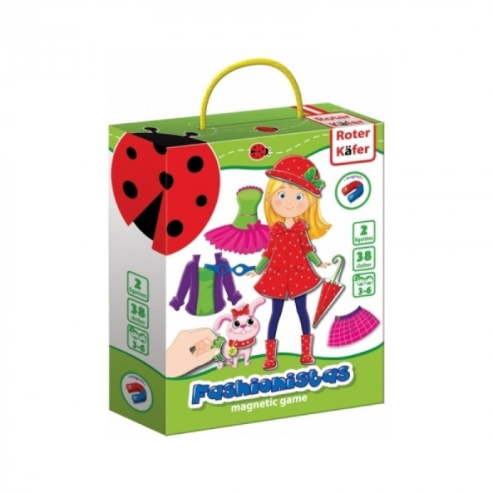 Joc educativ magnetic Fashionista Roter Kafer, 3 ani+