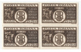 |Romania, LP 157/1943, A.G.I.R., bloc de 4 timbre, eroare, MNH, Nestampilat