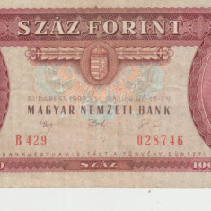 M1 - Bancnota foarte veche - Ungaria - 100 forint - 1992