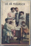 AX 373 CP VECHE-FAMILIE NUMEROASA IN TINUTA DE EPOCA -,,SA VA TRAIASCA&quot;