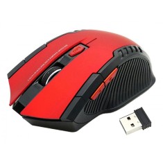 Mouse optic fara fir 800/1600 DPI, intrare USB, forma ergonomica, functie standby, 11,5 x 7,5 x 3,5cm, rosu/negru