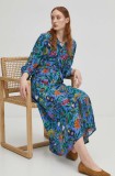 Medicine rochie culoarea violet, midi, evazată