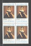 Romania.1976 Ziua marcii postale bloc 4 TR.172