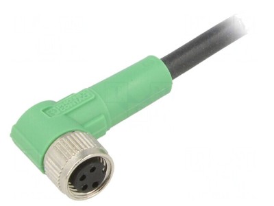 Cablu Conectare M8 4P Unghi 3m 30VAC 4A PUR foto