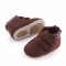 Ghetute maro inchis din material tip piele intoarsa (Marime Disponibila: 3-6