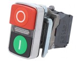 Comutator dublu 22mm LED roșu/verde