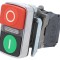 Comutator dublu 22mm LED roșu/verde