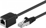 Cablu prelungitor FTP cat 5e RJ45 T-M 1m Negru, 91886, Goobay