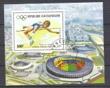 Central African Republic 1987 Sport, perf. sheet, used O.004, Stampilat