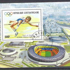 Central African Republic 1987 Sport, perf. sheet, used O.004