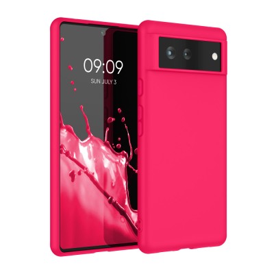 Husa kwmobile pentru Google Pixel 6, Silicon, Roz, 55434.77 foto