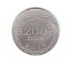 Moneda Columbia 200 pesos 2016, stare buna, curata, America Centrala si de Sud, Cupru-Nichel