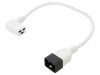Cablu IEC C19 mamă unghi, IEC C20 tată, 0,5m, 3x1,5mm&sup2; PVC