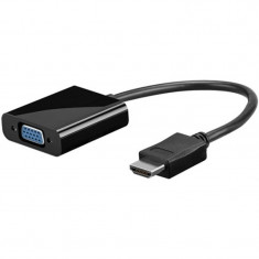 Adaptor Goobay, HDMI M/VGA F, 3.5 mm, negru foto