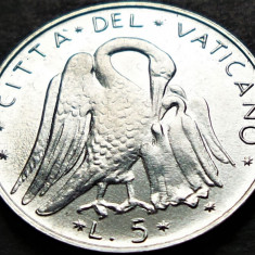 Moneda 5 LIRE - VATICAN, anul 1972 * cod 5280 B = UNC - Papa PAUL al VI-lea