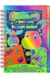 Set Creativ Scratch Art Dinozauri Uimitori + Sabloane, Pagin i de Colorat, Ilustratii Sarah Grateley