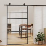 Cumpara ieftin Ușă glisantă, negru, 102x205 cm, sticlă ESG și aluminiu