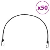 vidaXL Corzi elastice cu benzi reflectorizante/c&acirc;rlige 50 buc. 100 cm