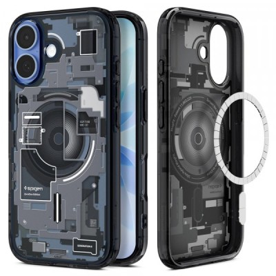 Husa MagSafe pentru Apple iPhone 17, Spigen, Ultra Hybrid Zero One, Neagra foto